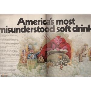 Dr Pepper Americas Most Misunderstood Soft Drink Soda Centerfold Print Ad 1970
